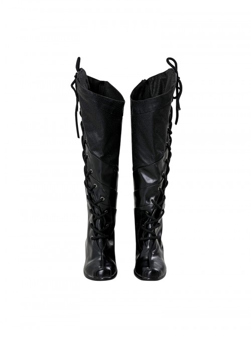 Movie Wicked Halloween Cosplay Elphaba Accessories Black High Heel Boots