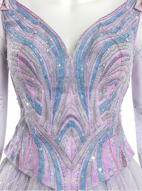 Movie Wicked For Good Halloween Cosplay Glinda Costume Set