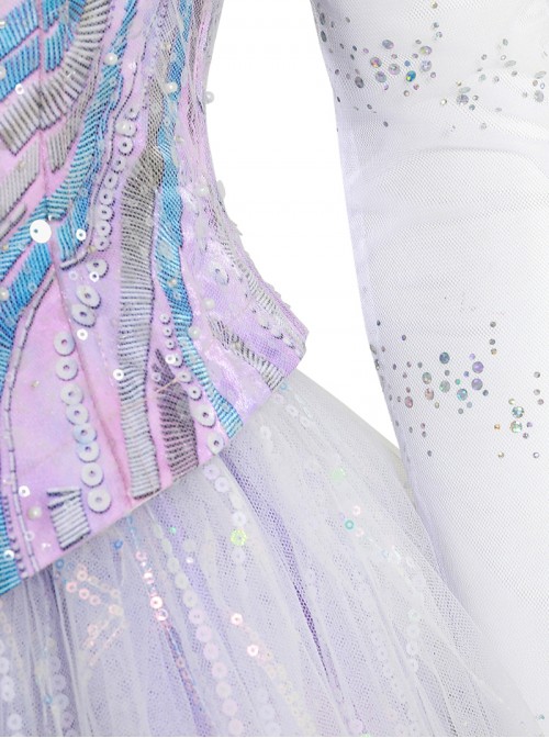 Movie Wicked For Good Halloween Cosplay Glinda Costume Set