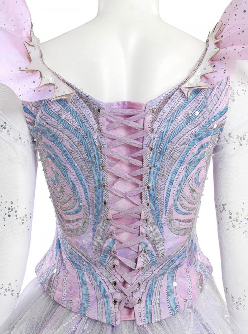 Movie Wicked For Good Halloween Cosplay Glinda Costume Set