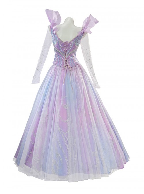 Movie Wicked For Good Halloween Cosplay Glinda Costume Set Without Shoes