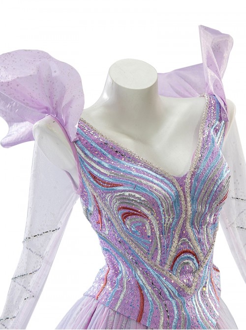 Movie Wicked For Good Halloween Cosplay Glinda Costume Set Without Shoes