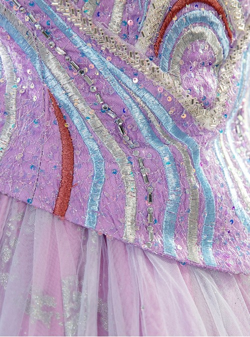 Movie Wicked For Good Halloween Cosplay Glinda Costume Set Without Shoes