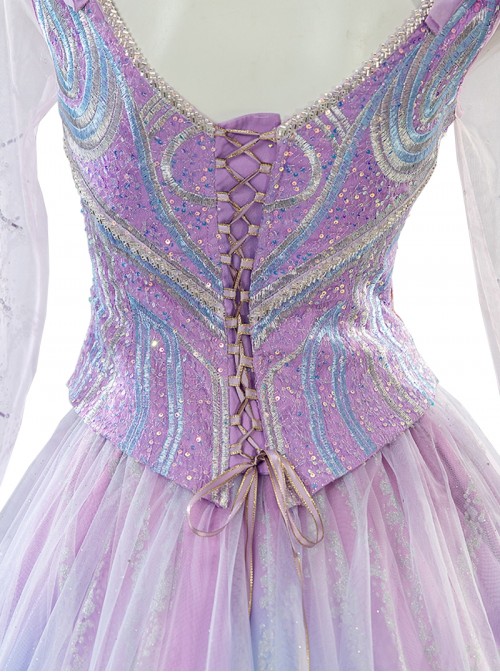 Movie Wicked For Good Halloween Cosplay Glinda Costume Set Without Shoes