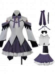 Anime Puella Magi Madoka Magica The Rebellion Story Halloween Cosplay Akemi Homura Costume Set