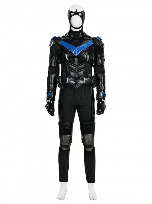 Game Batman Arkham Knight Halloween Cosplay Nightwing Costume Set Without Shoes