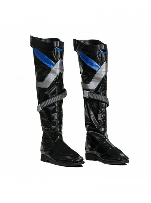 Game Batman Arkham Knight Halloween Cosplay Nightwing Accessories Black Boots