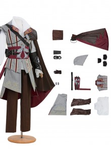 Game Assassin's Creed II Halloween Cosplay Ezio Auditore Costume Set