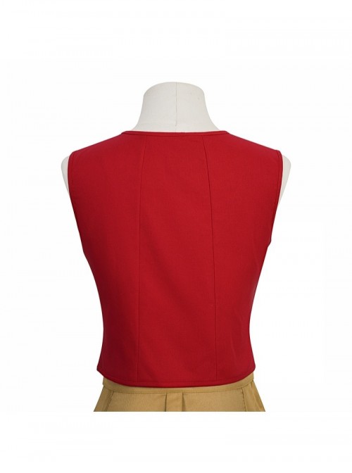 Anime One Piece Live Action Season 2 Halloween Cosplay Monkey D. Luffy Costume Set Without Shoes