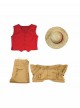 Anime One Piece Live Action Season 2 Halloween Cosplay Monkey D. Luffy Costume Set Without Shoes