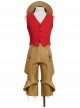 Anime One Piece Live Action Season 2 Halloween Cosplay Monkey D. Luffy Costume Set Without Shoes