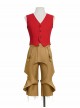 Anime One Piece Live Action Season 2 Halloween Cosplay Monkey D. Luffy Costume Set Without Shoes