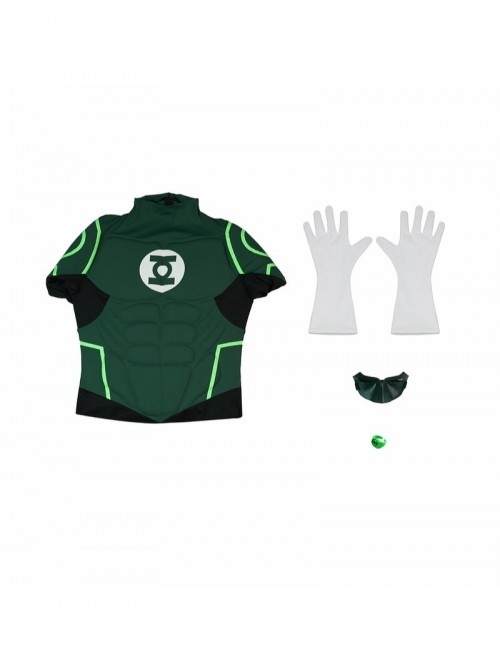 Anime Green Lantern Bodysuit Halloween Cosplay Battle Suit Costume Set Without Shoes