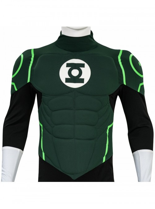Anime Green Lantern Bodysuit Halloween Cosplay Battle Suit Costume Set Without Shoes