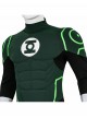 Anime Green Lantern Bodysuit Halloween Cosplay Battle Suit Costume Set Without Shoes