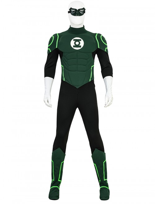 Anime Green Lantern Halloween Cosplay Battle Suit Accessories Green Boots