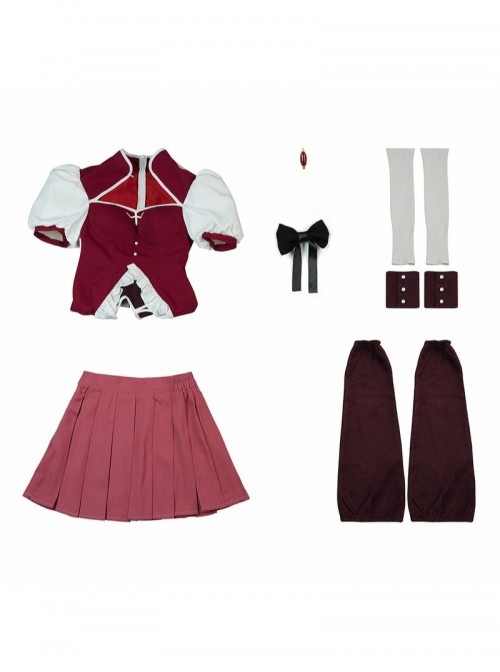 Anime Puella Magi Madoka Magica Walpurgisnacht Rising Halloween Cosplay Sakura Kyoko Costume Set