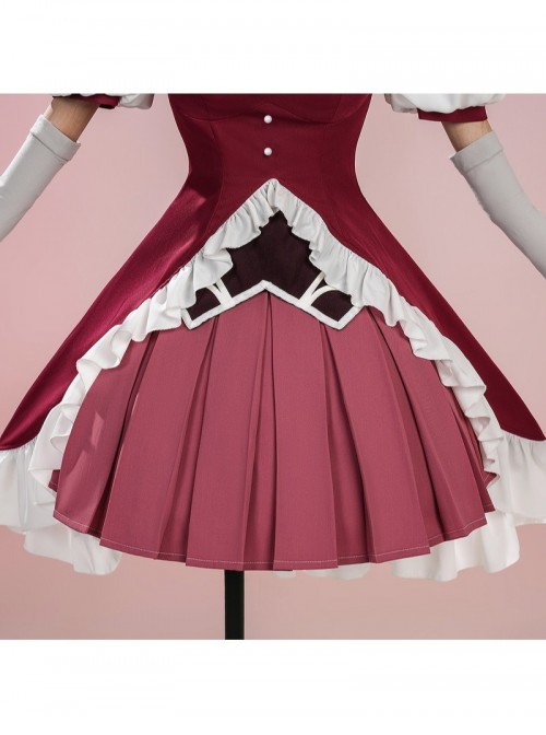 Anime Puella Magi Madoka Magica Walpurgisnacht Rising Halloween Cosplay Sakura Kyoko Costume Set