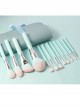 Dreamy Blue And Pink 12 Makeup Brushes Set