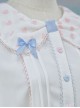 Girlish Heart Series Printing Doll Collar Sweet Lolita White Long Sleeve Bowknot Shirt