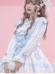 Girlish Heart Series Printing Doll Collar Sweet Lolita White Long Sleeve Bowknot Shirt