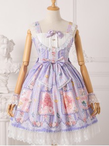 Blueberry Berry Series JSK Little High Waist Sweet Lolita Sling Dress