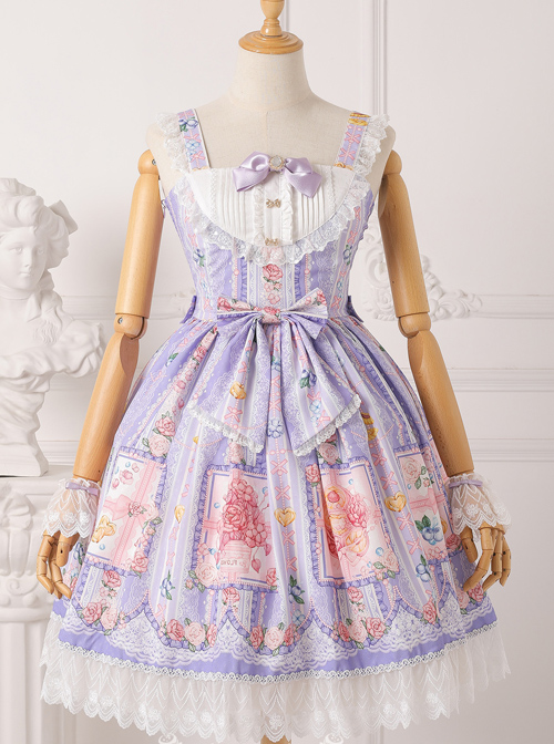 Blueberry Berry Series JSK Little High Waist Sweet Lolita Sling Dress