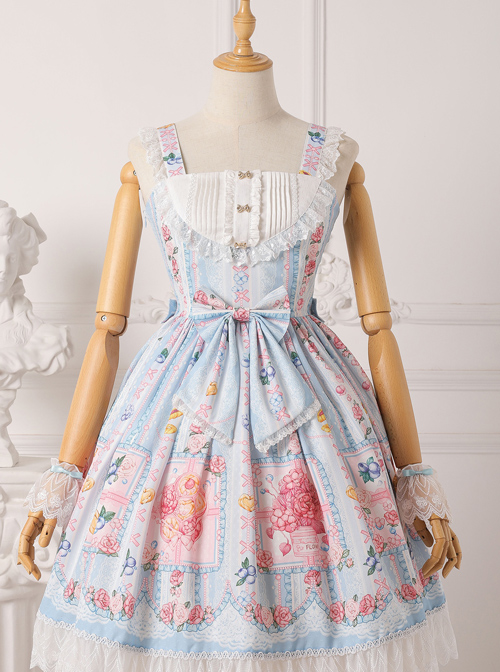 Blueberry Berry Series JSK Little High Waist Sweet Lolita Sling Dress