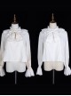 Big Bowknot Cotton Classic Lolita Long Sleeve Big Size Shirt