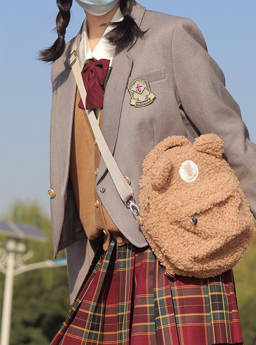 Milk Puff Bear Series Plush Cute Bear Sweet Lolita Bag