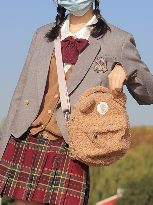 Milk Puff Bear Series Plush Cute Bear Sweet Lolita Bag