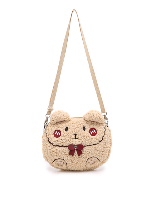 Cute Glutinous Rice Bear Plush Mobile Phone Small Bag Sweet Lolita Shoulder Bag