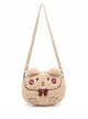 Cute Glutinous Rice Bear Plush Mobile Phone Small Bag Sweet Lolita Shoulder Bag