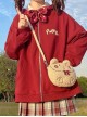 Cute Glutinous Rice Bear Plush Mobile Phone Small Bag Sweet Lolita Shoulder Bag