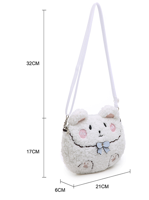 Cute Glutinous Rice Bear Plush Mobile Phone Small Bag Sweet Lolita Shoulder Bag