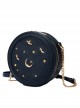 Classic Lolita Starry Sky Rivet Decoration Chain Shoulder Small Round Bag