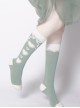 Cute Heart Pattern Sweet Lolita Green Spring Socks