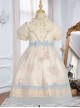Good Night Fairy Tale Series OP Sweet Lolita Chiffon Short Sleeve Dress Full Set