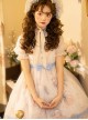 Good Night Fairy Tale Series OP Sweet Lolita Chiffon Short Sleeve Dress Full Set