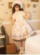 Good Night Fairy Tale Series OP Sweet Lolita Chiffon Short Sleeve Dress Full Set