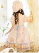 Good Night Fairy Tale Series OP Sweet Lolita Chiffon Short Sleeve Dress Full Set