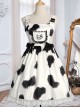 Cow Puffs Series JSK Printing Sweet Lolita Sling Dress