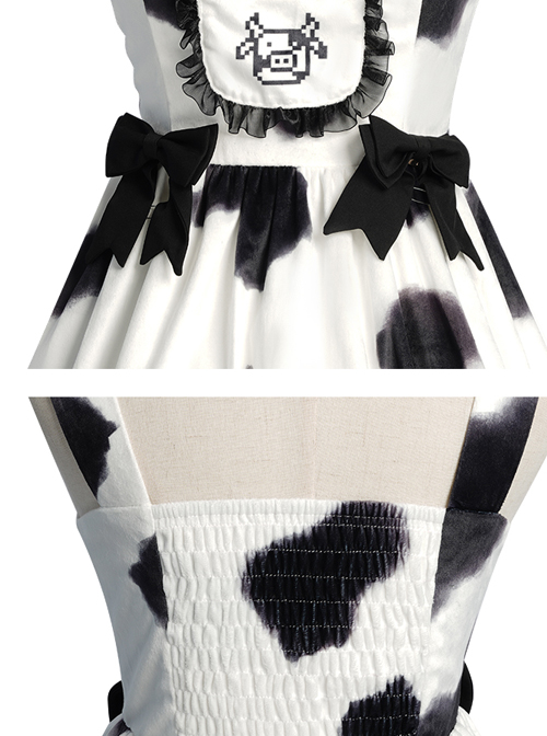 Cow Puffs Series JSK Printing Sweet Lolita Sling Dress