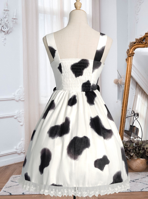 Cow Puffs Series JSK Printing Sweet Lolita Sling Dress