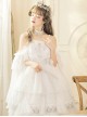 Thames God Series JSK White Chiffon Classic Lolita Elegant Tea Party Sling Dress