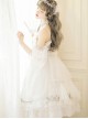 Thames God Series JSK White Chiffon Classic Lolita Elegant Tea Party Sling Dress