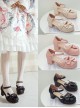 Cute Rabbit Ears Bowknot Sweet Lolita Thick Heel High Heel Shoes