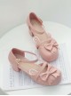 Cute Rabbit Ears Bowknot Sweet Lolita Thick Heel High Heel Shoes