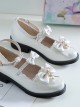JK British PU Leather Shoes Bowknot Classic Lolita Flat Shoes