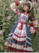 Chengnan Flowers Bloom Series JSK Pastoral Style Classic Lolita Long Sling Dress